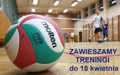 ZAWIESZAMY TRENINGI DO 18.04.2021 r.