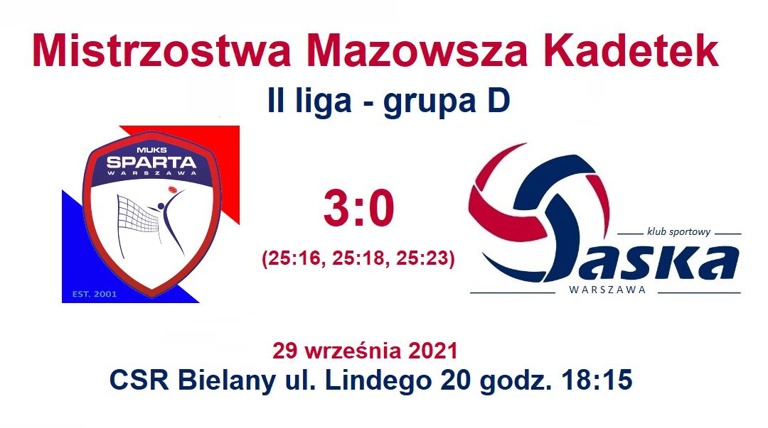 II Liga Kadetek gr. D + sparing młodziczek