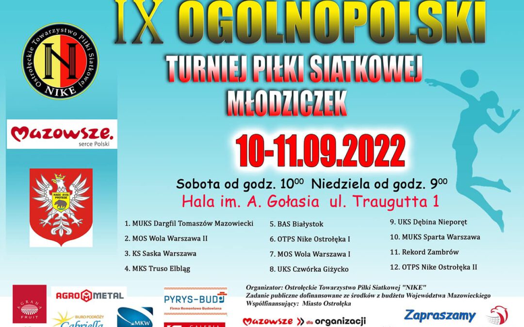 Turniej młodziczek w Ostrołęce 10-11.09.2022 r.