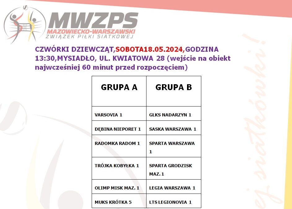 FINAŁY MISTRZOSTWA MAZOWSZA w Minisiatkówce 4 dz