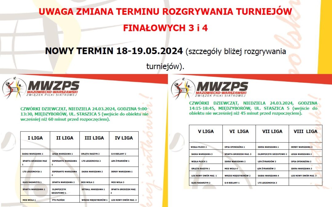 MISTRZOSTWA MAZOWSZA w Minisiatkówce 4 dz