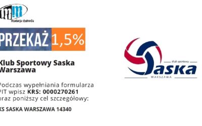 Przekaż 1,5% dla KS Saska Warszawa