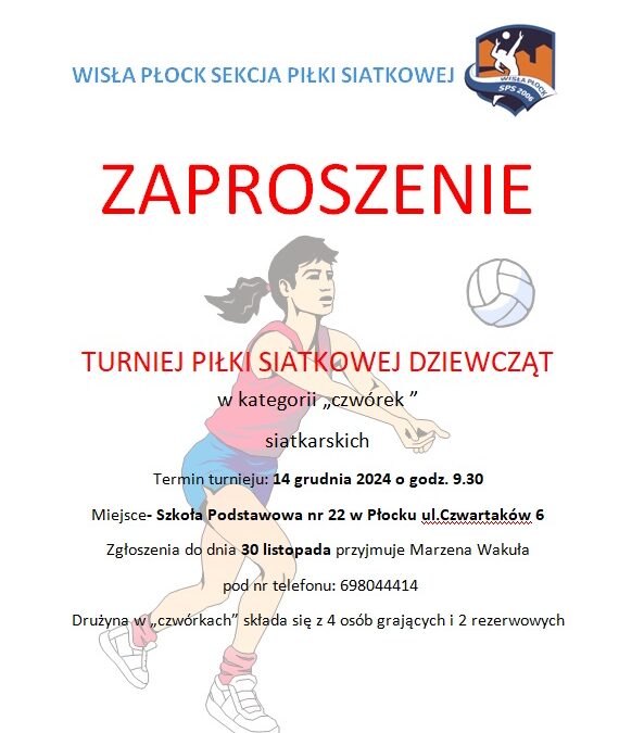 TURNIEJ PIŁKI SIATKOWEJ DZIEWCZĄT w kategorii „czwórek” dz