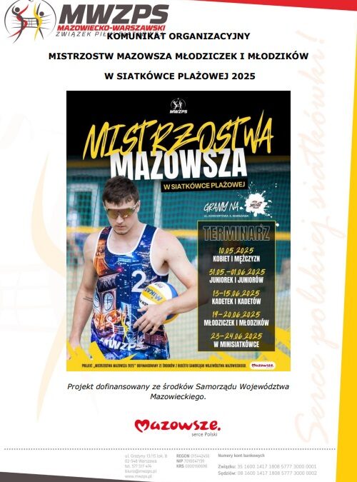 Mistrzostwa Mazowsza młodziczek w siatkówce plażowej