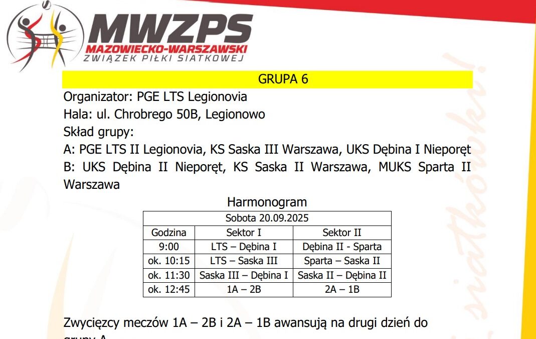 MŁODZICZKA – TERMINARZ – Liga Wojewódzka Młodziczek – turniej rozstawieniowy