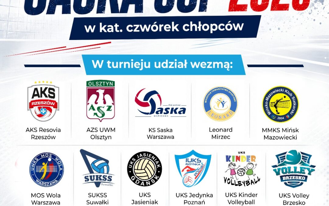 Ogólnopolski Turniej Minisiatkówki „SASKA-CUP 2026” w kat. „czwórek” chłopców